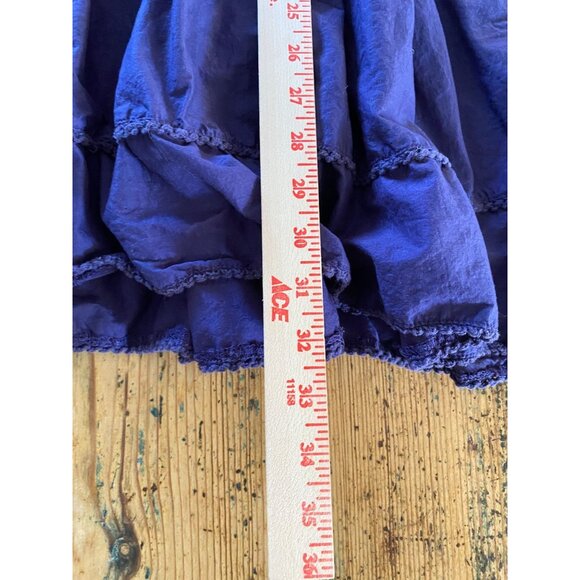 Merona Womens Blue‎ Elastic Waist Cotton Skirt XS Lightweight Casual Midi Length - Picture 8 of 8